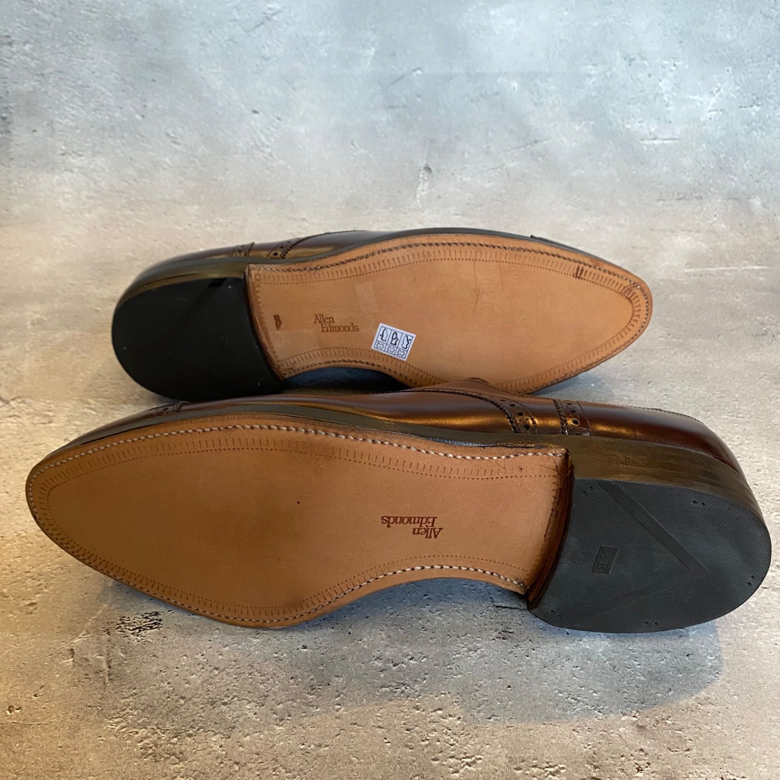 新品 Allen Edmonds Sanford セミブローグ ダービーシューズ キャップ 