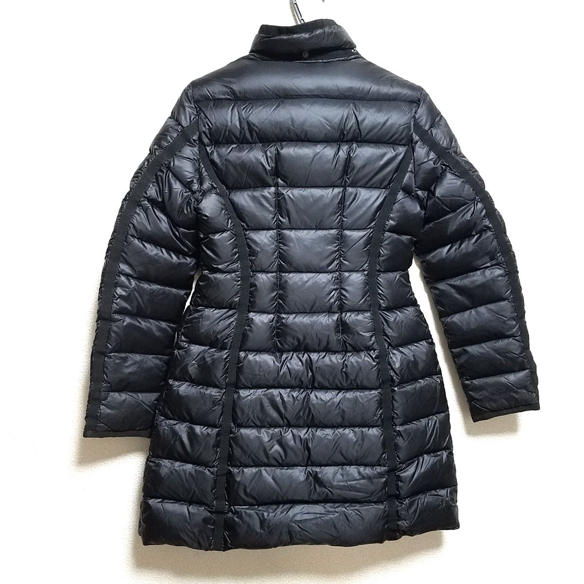 MONCLER(モンクレール) ダウンコート サイズ0 XS レディース HERMINE(エルミンヌ) 黒 長袖/冬/ジップアッ/ - メルカリ