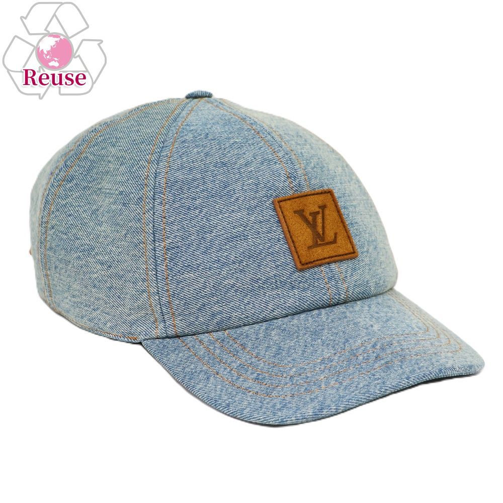 大人気 Louis Vuitton キャップ デニム モノグラム LOUIS VUITTON 美品 キャップ モノグラム ウォッシュドデニム M