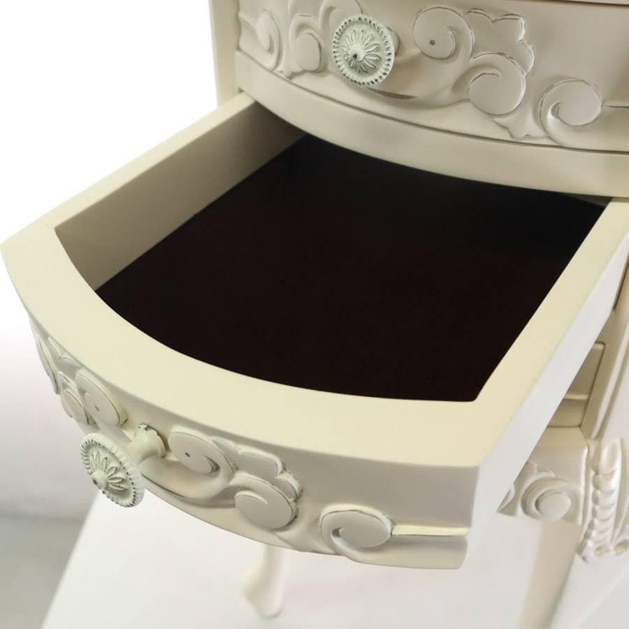 クロシオ コモ ラウンドチェスト3D サイドテーブル レザー調天板 猫脚 M12852 260h11 MARWIL-DEMENAGEMENTS_CH