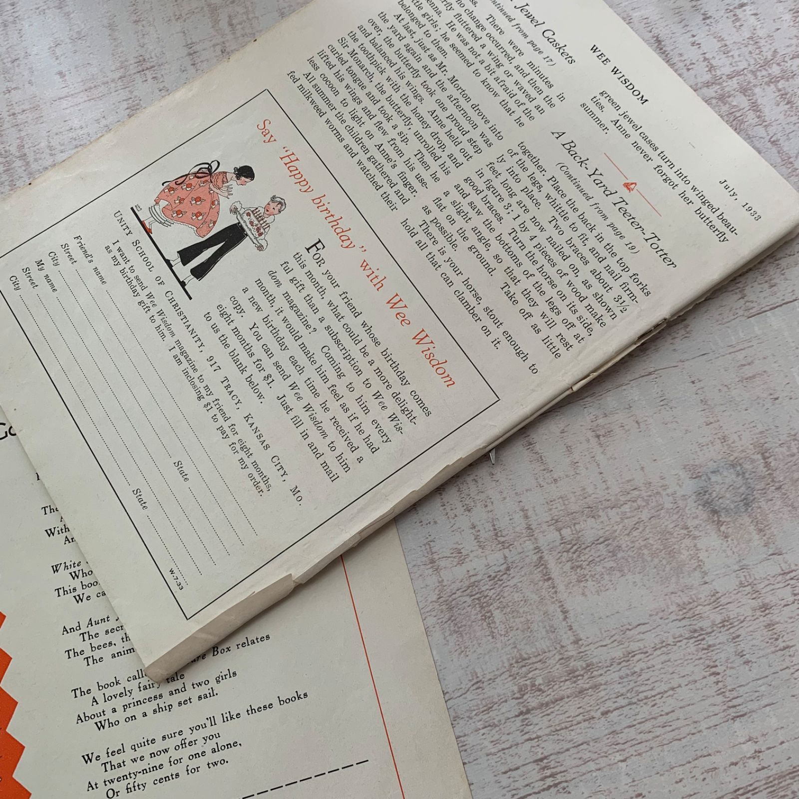 ジャンクジャーナル 訳あり❣️1930年代 アンティーク 紙モノ 洋書 雑誌 ジャンク