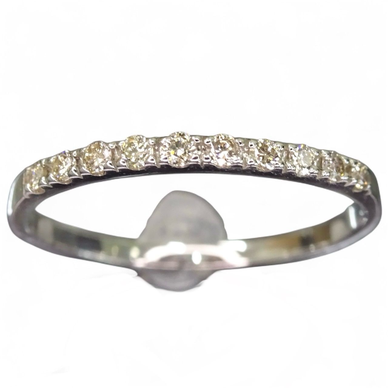 プラチナ pt900 ハーフ エタニティ 天然ダイヤモンド0.10ct リング 