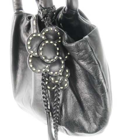 アナスイ ANNA SUI ハンドバッグ レザー 革 ステッチ フラワー