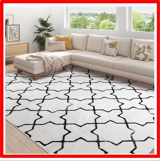 【送料無料】Moroccan Stars_180cmｘ180cm Weavivaカーペット 夏用ラグマット 180cm×180cm（約2畳）心地よい ペルシャ風