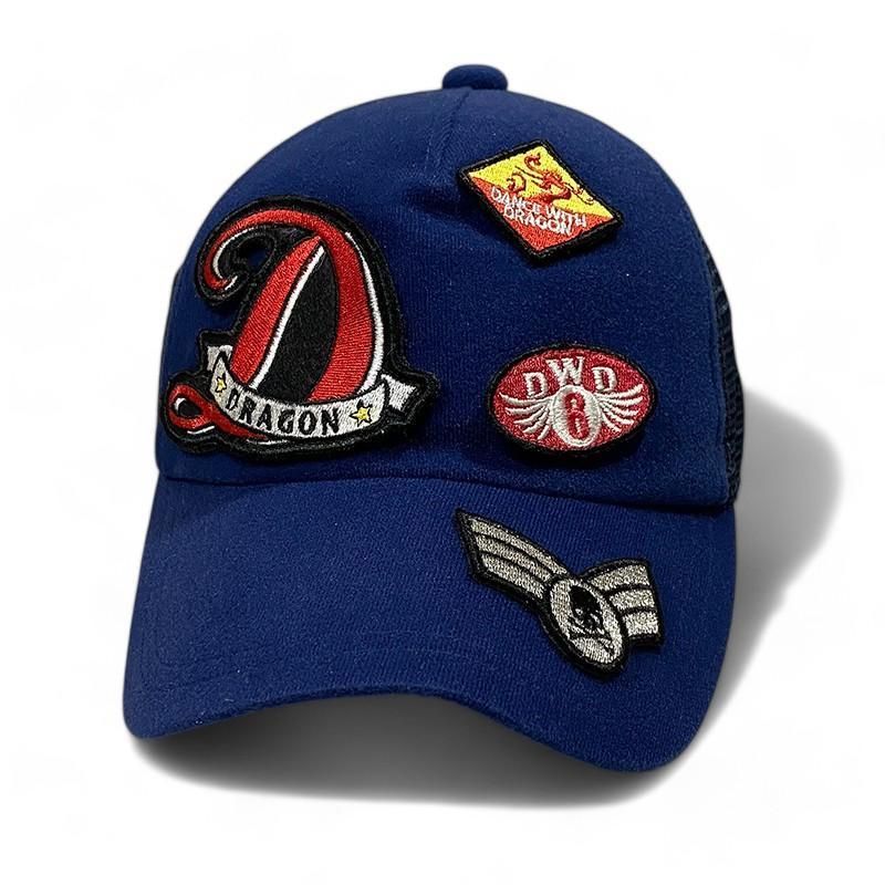 新品☆ダンスウィズドラゴン ロゴワッペン メッシュ キャップ☆ブルー☆男女兼用 楽天市場】ダンスウィズドラゴン メッシュキャップ ブルー×黒