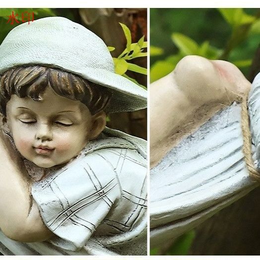  ガーデンオーナメント 女の子 男の子 ヴィンテージ調 樹脂 かわいい オブジェ 屋外 装飾 壁掛け ガーデニング 雑貨 ガーデン雑貨 ガーデンインテリア ガーデン インテリア 庭の装飾 お洒落 おしゃ オーナメント オブジェ 園芸用品