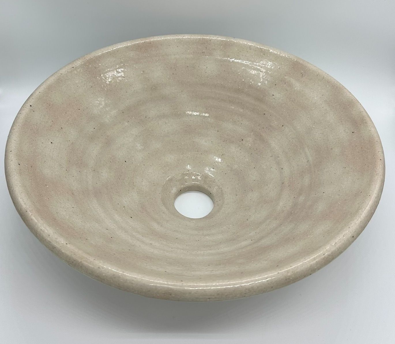 となります 美濃焼 真山窯 陶器手洗鉢 御本手 中型 31×H11cm 金具付き 経済産業省受賞 陶工職人の手作りによって作られてます