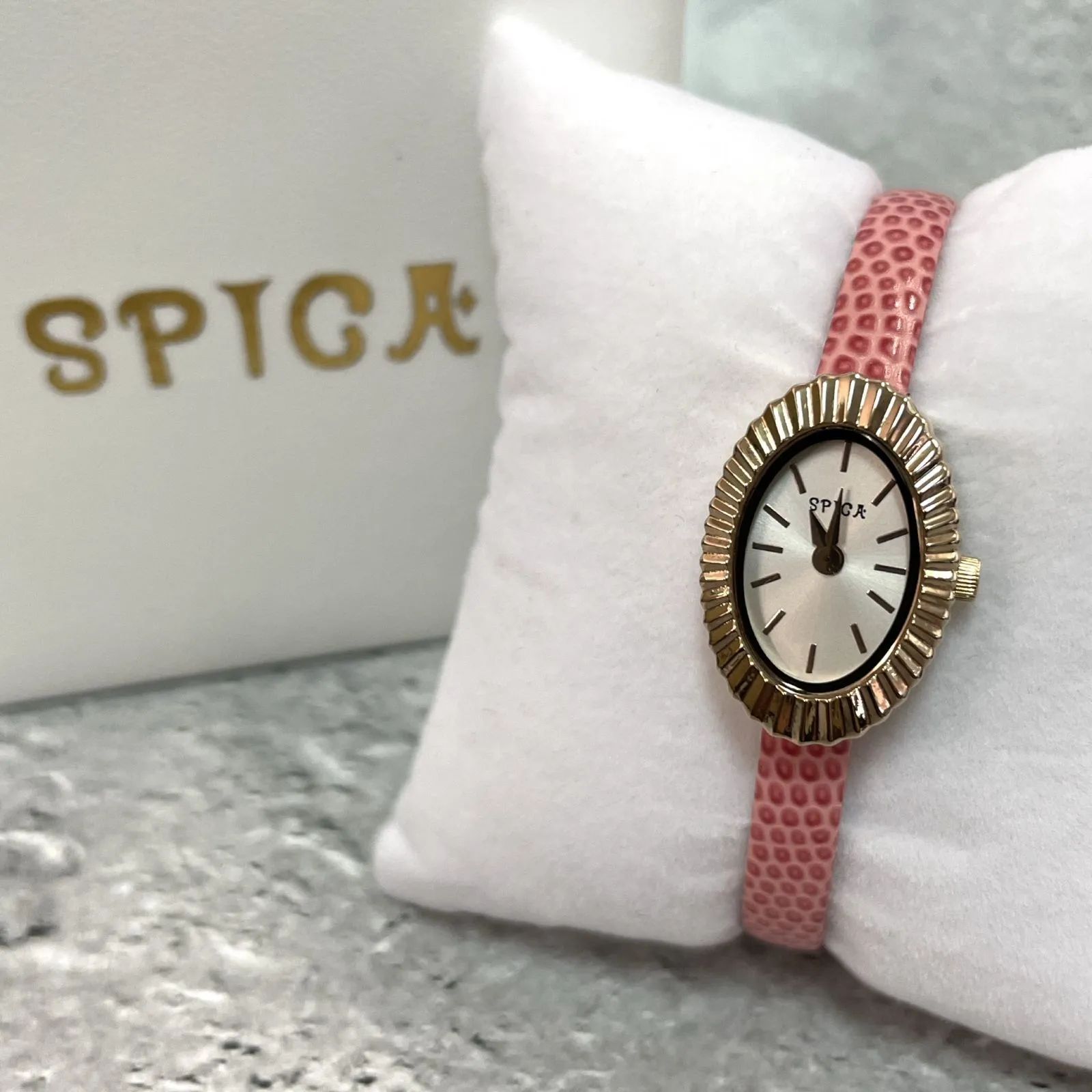 (F)SPICA シェルリング TiCTACオリジナル　腕時計ミネラルガラスバンド素材