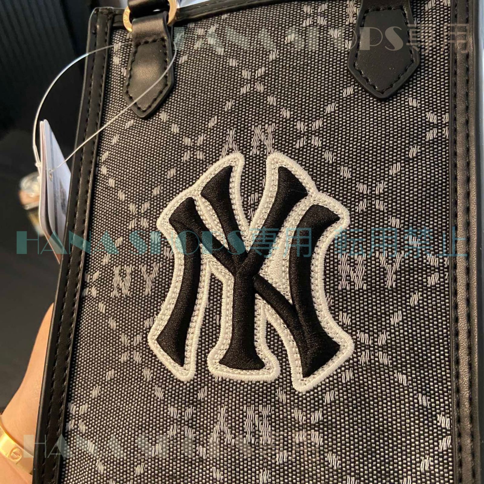 人気 美品 MLB メジャーリーグベースボール KIDS DIA MONOGRAM JQD MINI TOTE BAG NYロゴ ファッション レディース バッグ ダイヤ モノグラム ジャカード ラージ ハンドバッグ トートバッグ ブラック