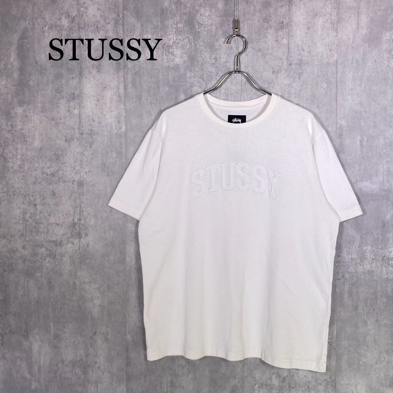 STUSSY ステューシー M フロントロゴ ワッペン Tシャツ