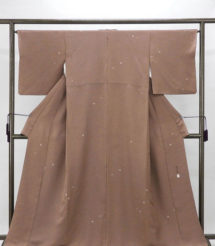 色無地 正絹 加賀友禅 柿本市郎 身丈164.5cm 裄丈65.5cm 色無地 木瓜 リサイクル 着物 結婚式 入学式 卒業式 a4014