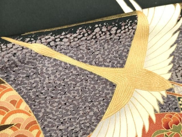 AAAT6700ck レディースファッション 平和屋着物□豪華黒留袖 駒
