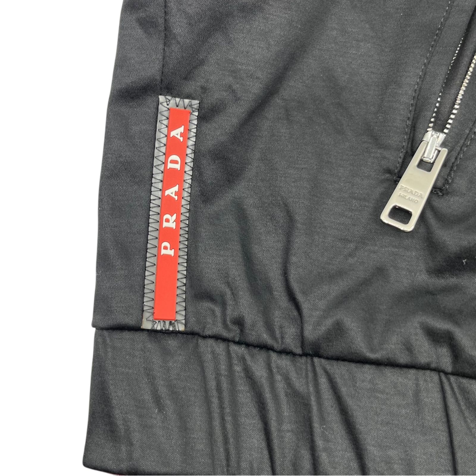 PRADA(プラダ) Sport logo nylon rayon zip hoodie スポーツ