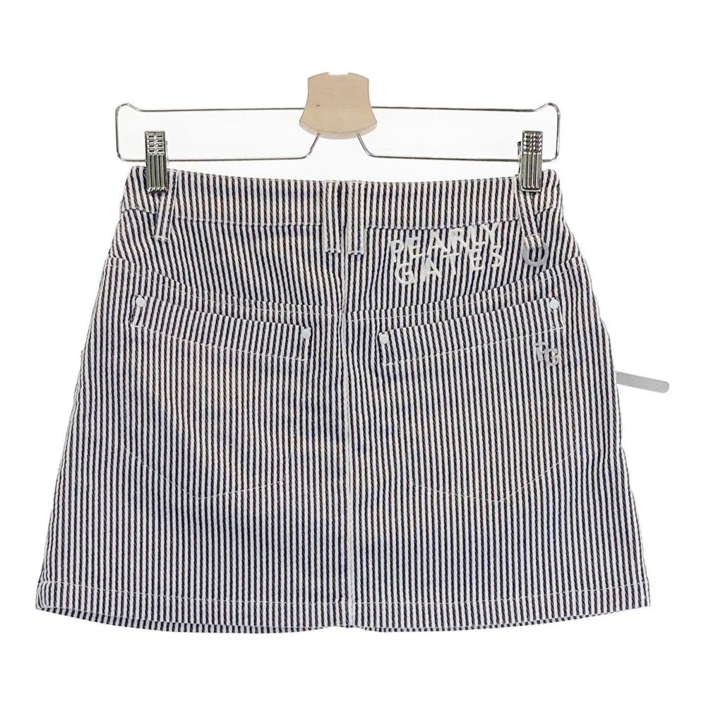パーリーゲイツレディース新品未使用、ストライプフレアースカート サイズ：0 PEARLY GATES パーリーゲイツ 2023年モデル スカート