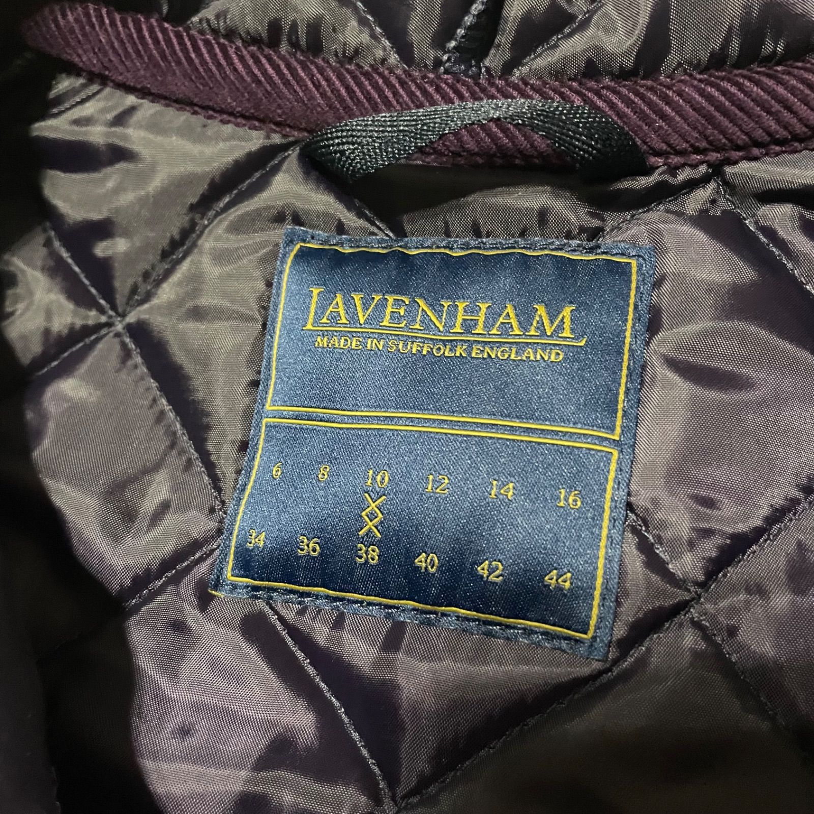 極美品 LAVENHAM ラベンハム キルティングベスト フード フーディ パープル キルティングジャケット ノースリーブ - メルカリ