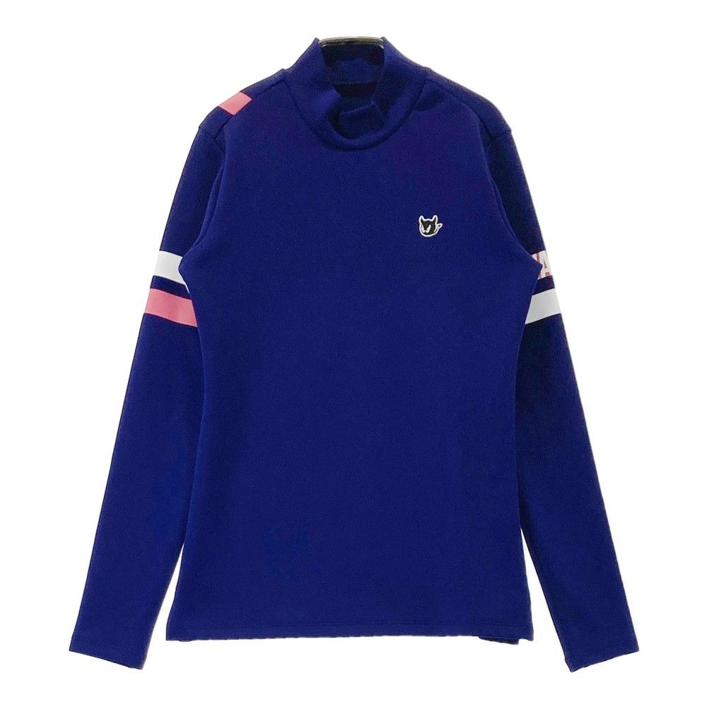 サイズ：2 WAAC ワック  長袖ハイネックTシャツ  ネイビー系 [240101433467] ゴルフウェア レディース ストスト サイズ：2 WAAC ワック 長袖ハイネックTシャツ ネイビー系