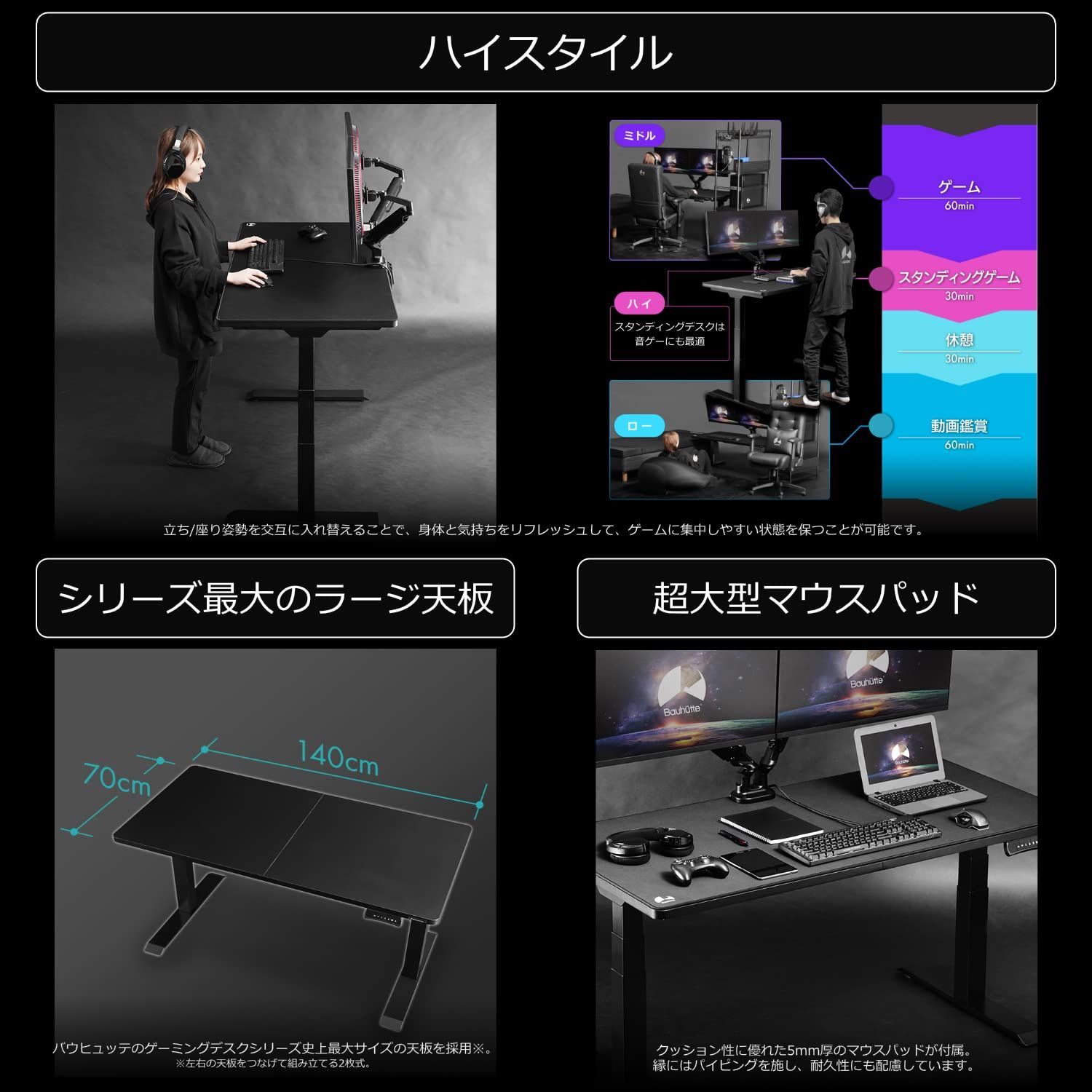 電動スーパーゲーミングデスク