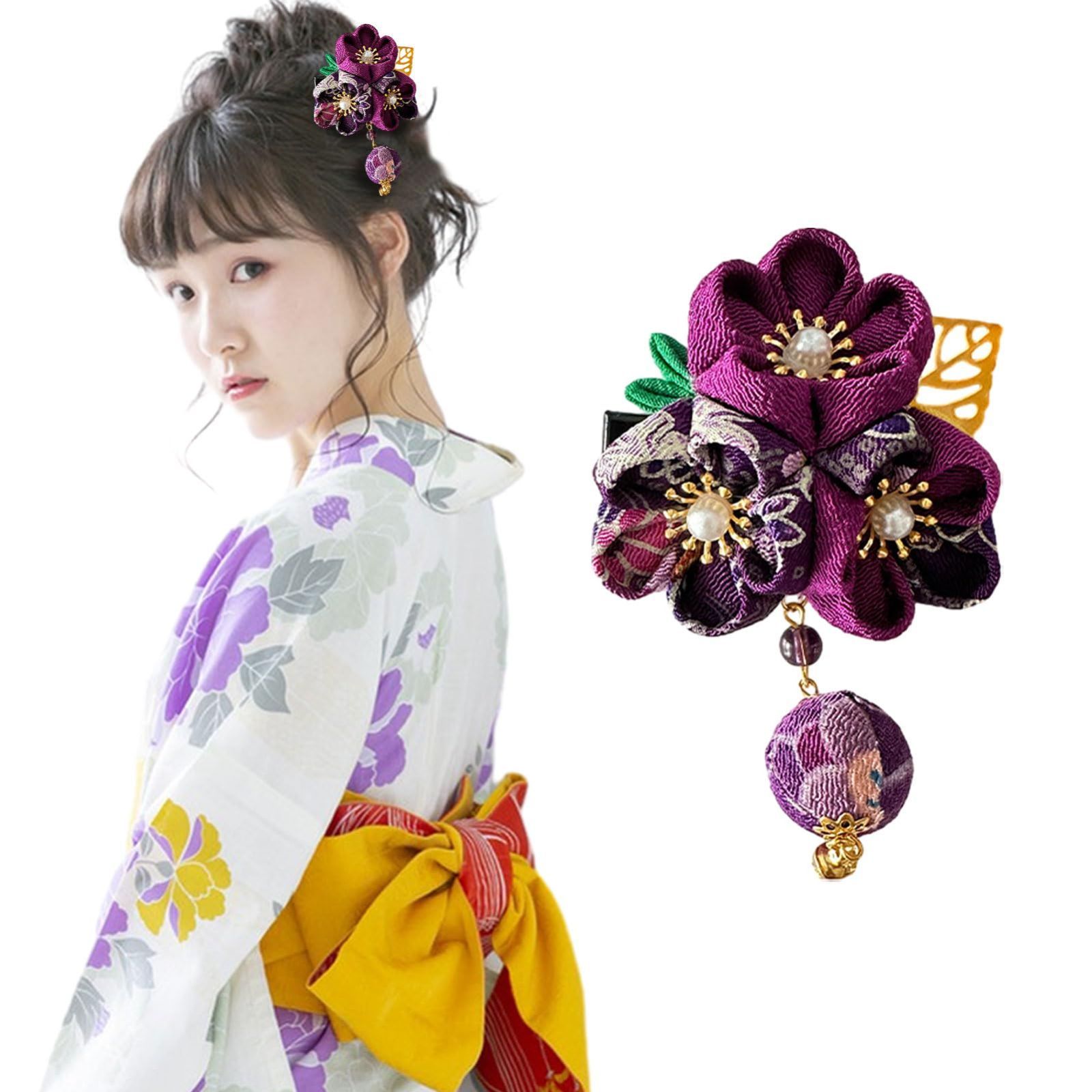 人気商品結婚式 花火大会 お宮祭り 七五三 髪留め 飾り 髪 振袖 着物 浴衣 浴衣 リボン 写真撮影 髪飾り 髪飾り 髪飾り ヘアアクセサリー 女の子 和装 花 つまみ細工 成人式 袴 卒業式 [Tumao]