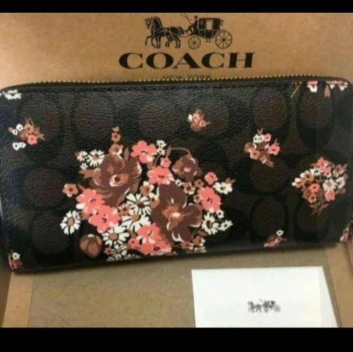 Sale 匿名配送 新品 ✳️ COACH コーチ 財布 メドレーブーケ-