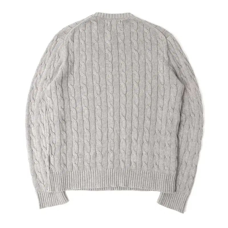 ポロ Ralph Lauren ラルフローレン ライト グレー コットン ケーブル ニット セーター