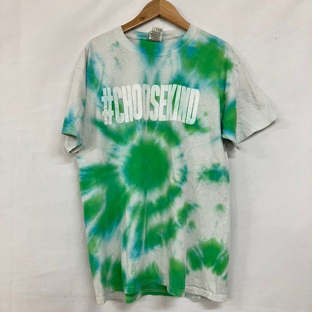 メンズTシャツ グリーン フルーツ柄 古着風