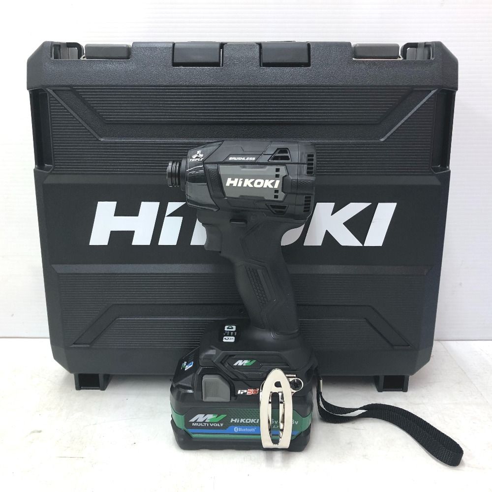HiKOKI マルチボルト36V コードレスインパクトドライバ ストロングブラック ケース 充電器 バッテリ2個セット WH36DD 2XHBSZ ♥品