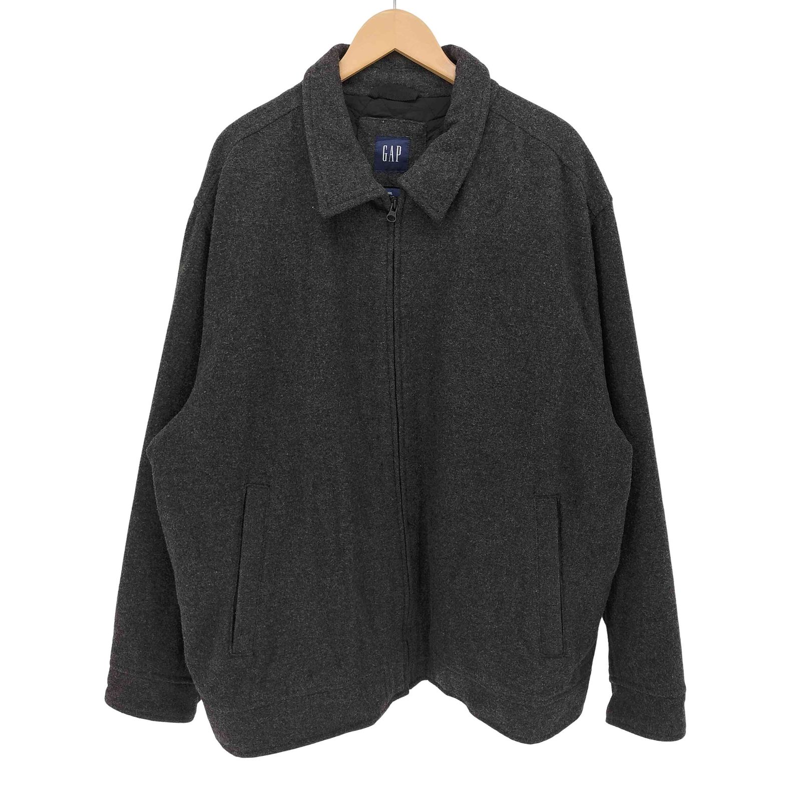 ギャップ Gap 00s OLD 裏地キルティング ウール ジップアップ