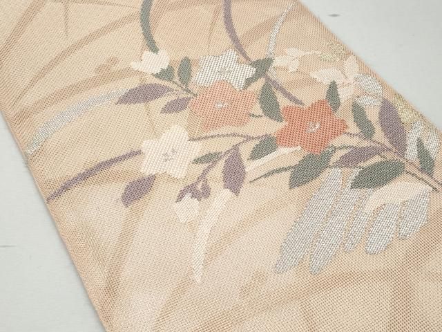 平和屋着物 夏物 太鼓柄袋帯 桔梗 金銀糸 正絹 CAAW7022fb