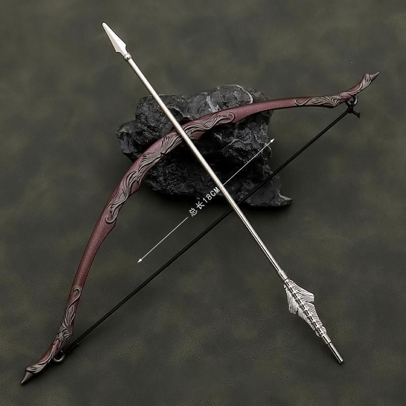 水滸伝 武将 英雄 好漢 武器 花栄 槍 全長 22cm & 弓箭 全長 18cm