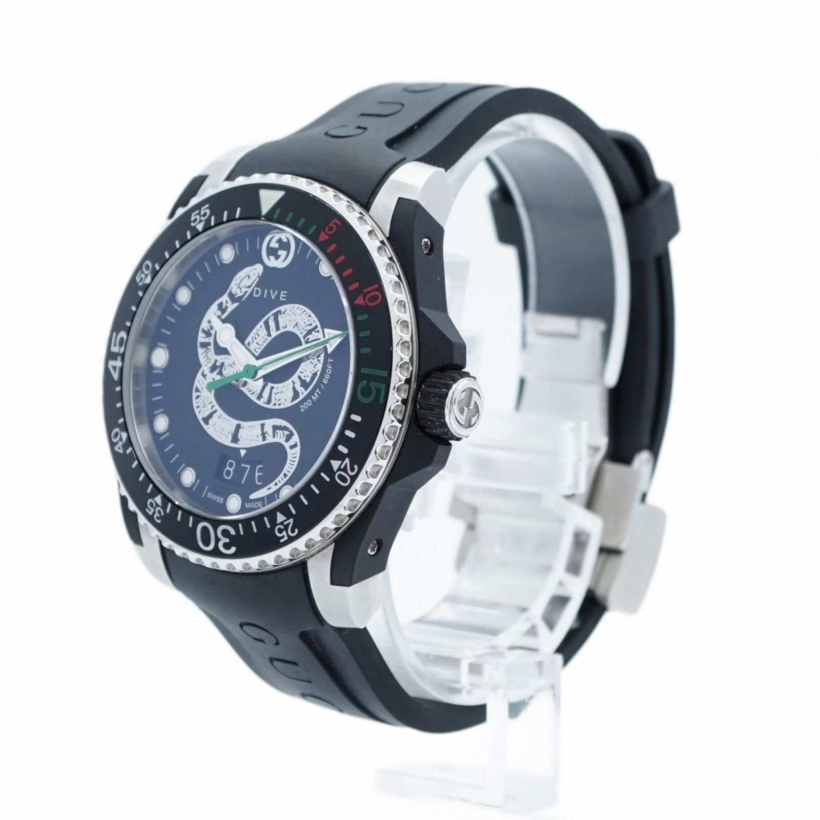 グッチ ダイブ 136.3 黒文字盤腕時計 メンズ - メルカリ 