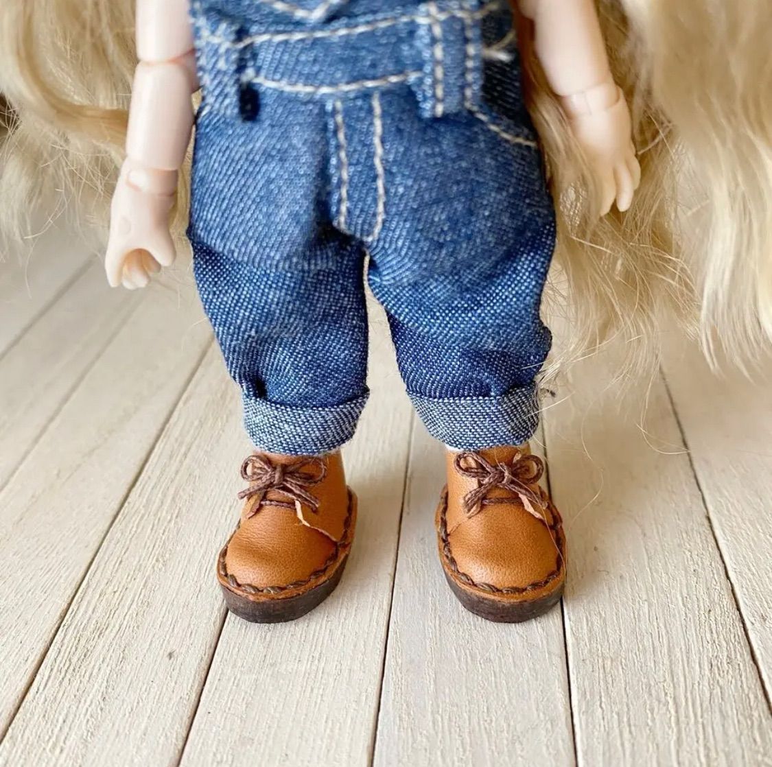 オビツ11 ねんどろいど ミディブライス 10cmぬいちゃん 本革ドール靴