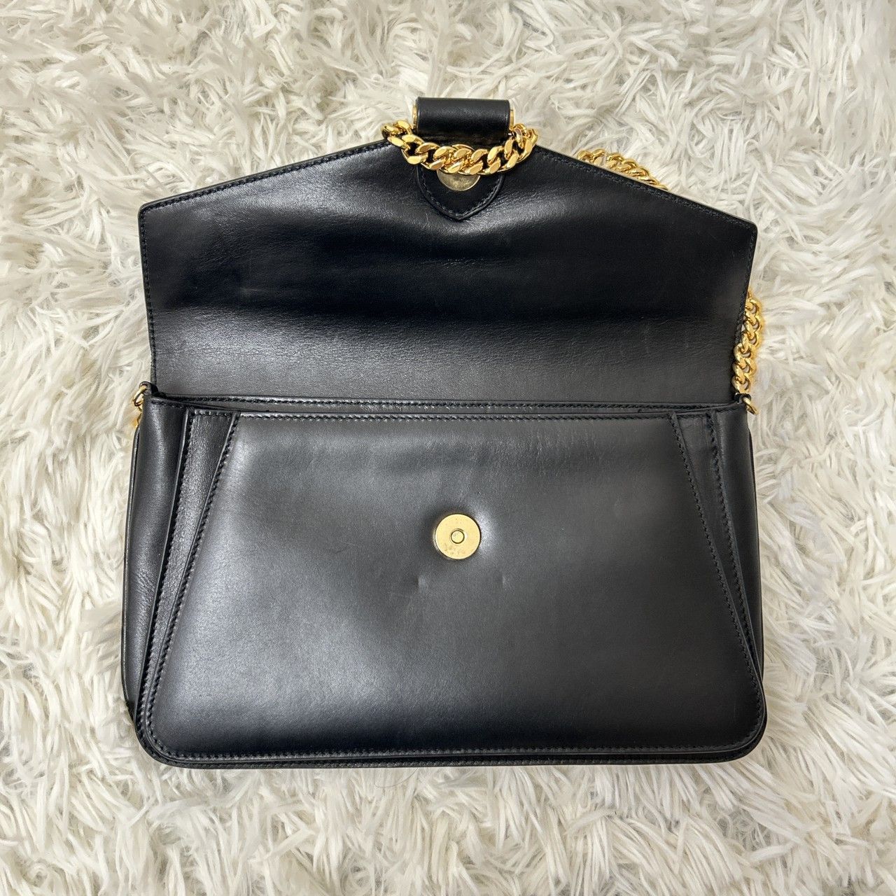 高級 DEREK LAM デレクラム ショルダーバッグ レザー ゴールドチェーン 