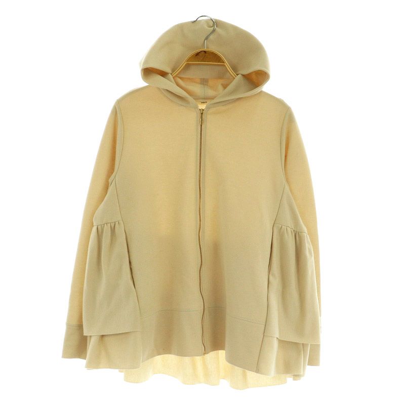 ヨリ yori 23AW ダンボールニットパーカー ティアード ジップアップ F 