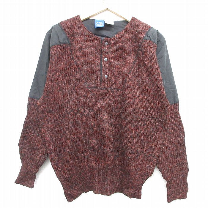 M/古着 オーシャンパシフィック 長袖 セーター メンズ 90s 濃茶系他 ブラウン 25feb06 中古 ニット トップス