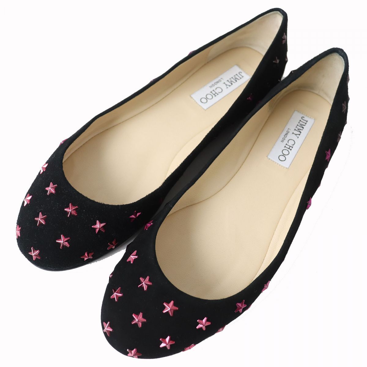 箱付き☆JIMMY CHOO【ジミーチュウ】 スター スタッズ フラット 