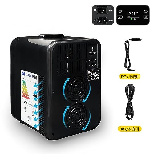 Enventor 冷蔵庫 小型 冷温庫 10L　AC/DC給電　LCD温度表示 Amazon | Enventor 冷蔵庫 小型 冷温庫 10L 極静音 LCD温度表示