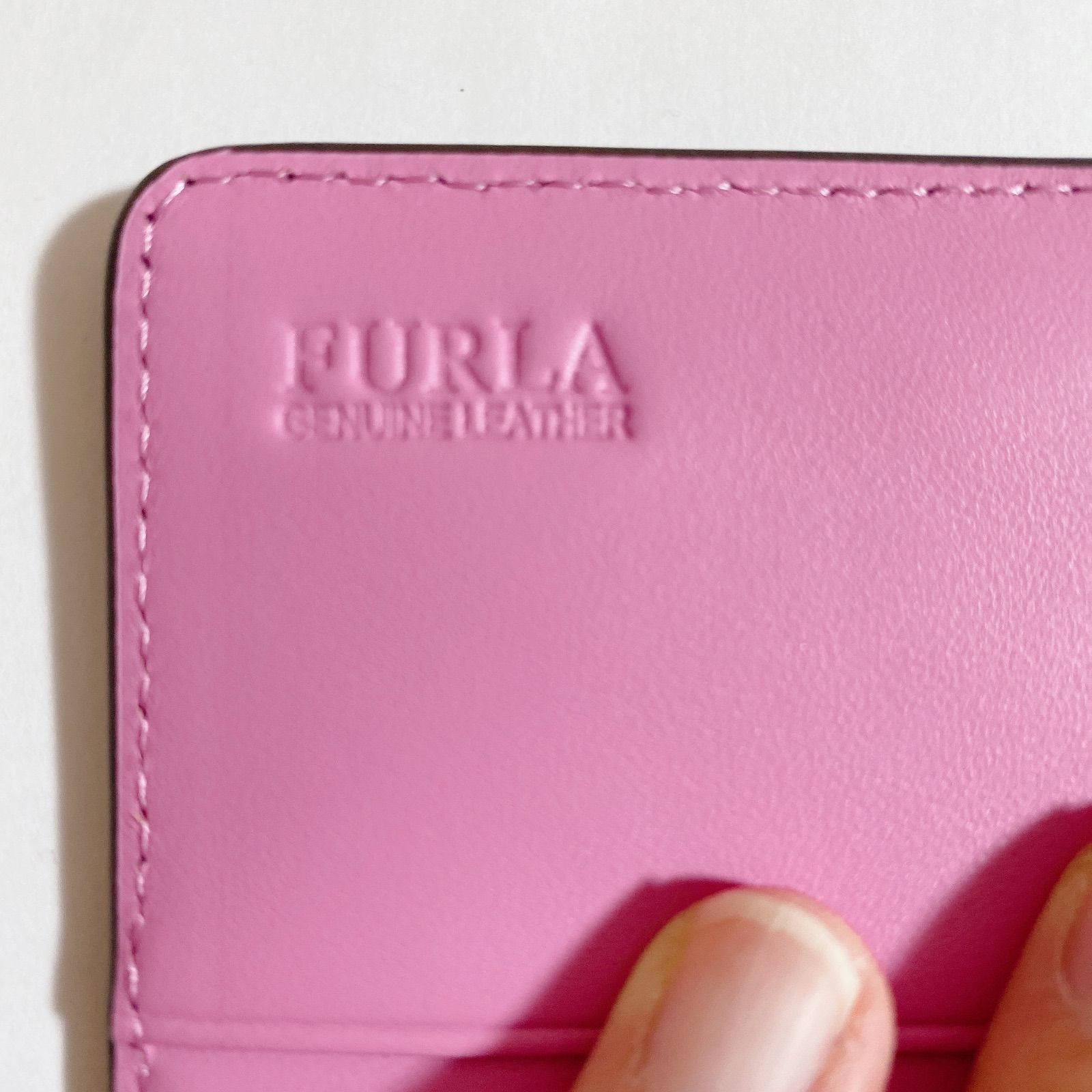 FURLA 【フルラ】 カードケース 名刺入れ レザー ピンク 美品 箱