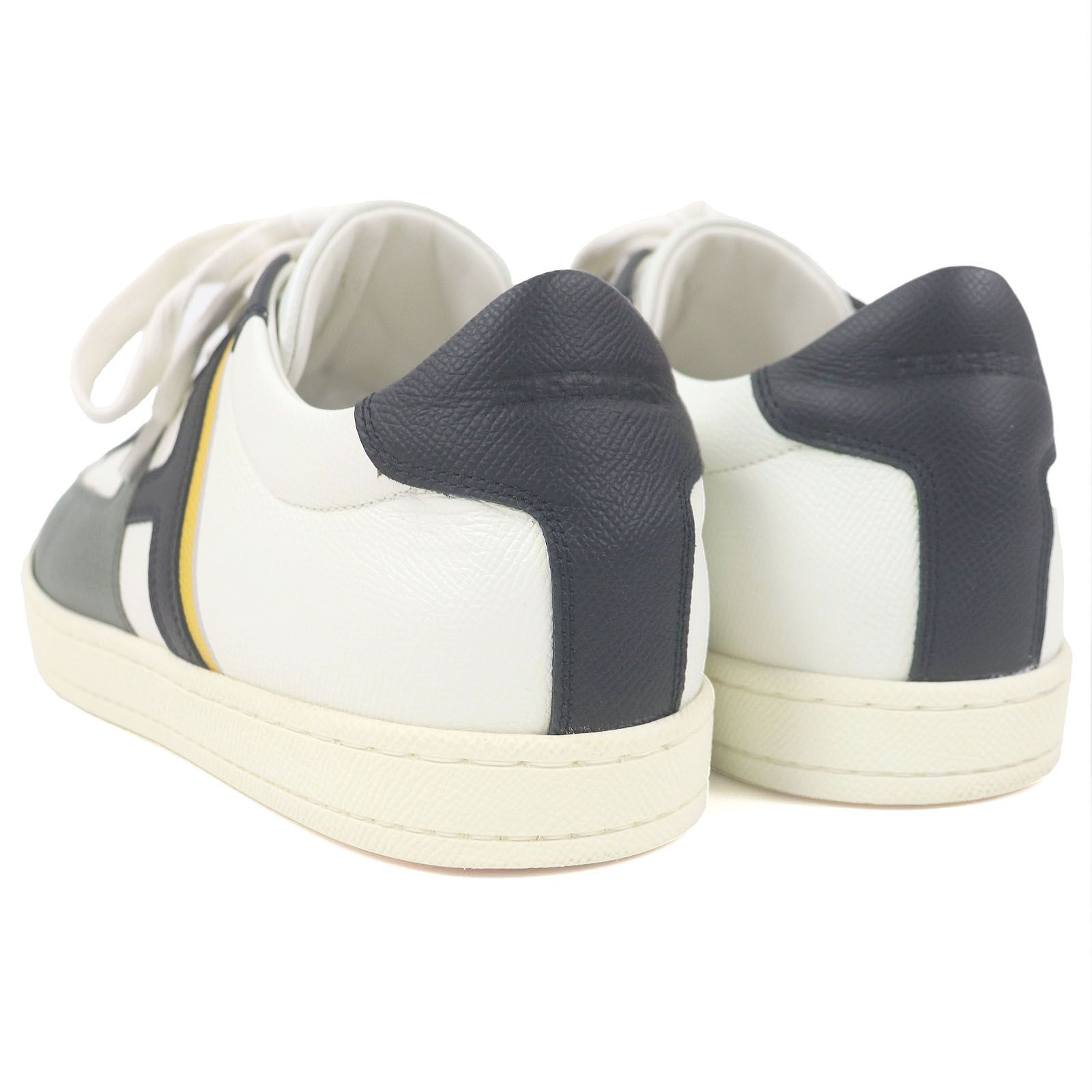 美品 エルメス スニーカー ローカット メタリック シルバー 23.5 Hロゴ 美品 エルメス スニーカー ローカット メタリック シルバー 23.5