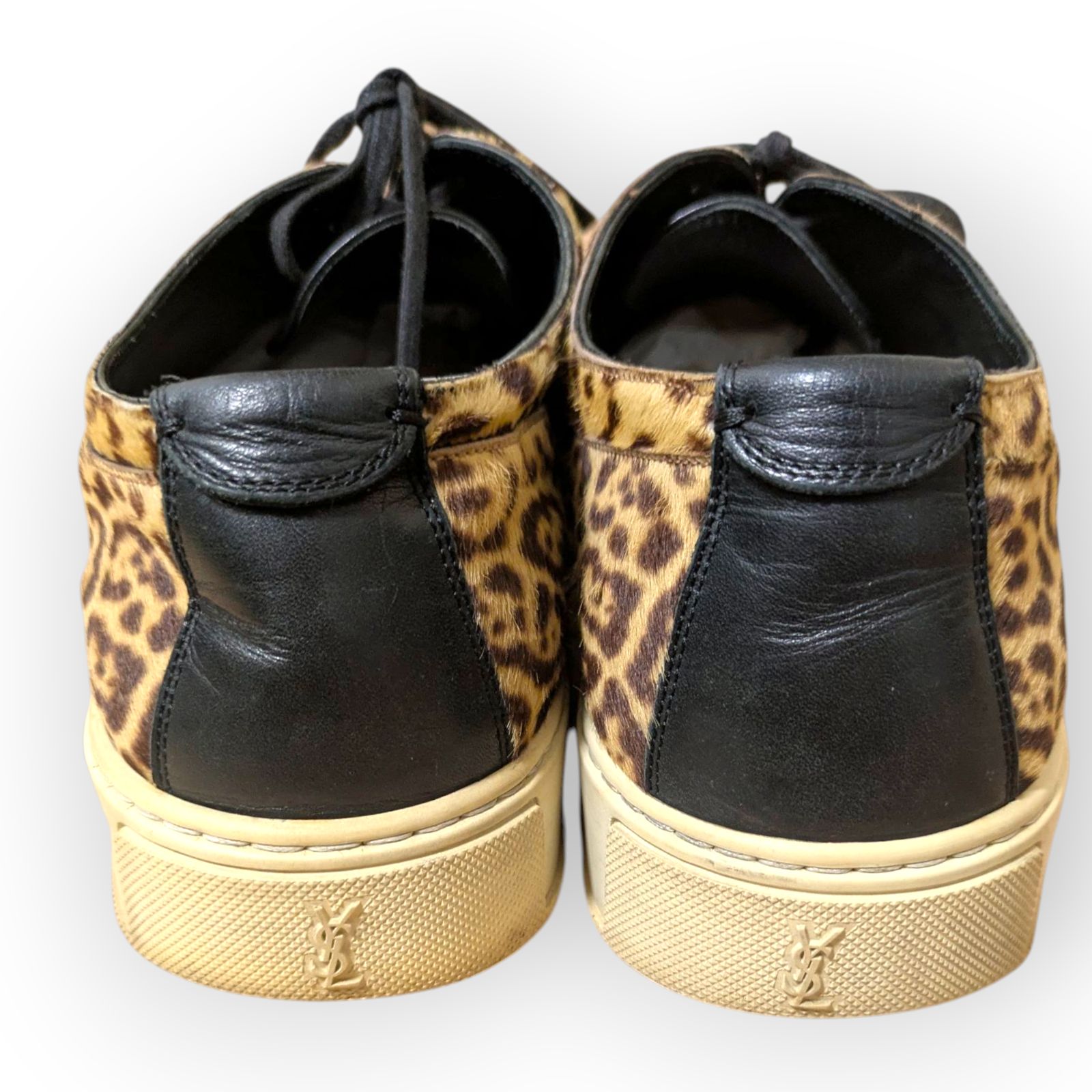 YSL イヴサンローラン　ヒョウ柄ハイカットスニーカー レオパード ヴィンテージ YSL イヴサンローラン ヒョウ柄ハイカットスニーカー レオパード
