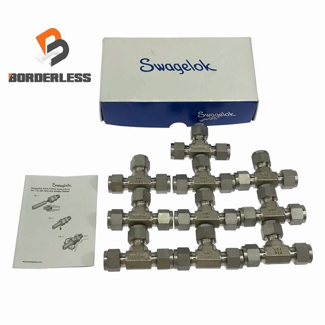 10個入り Swagelok スウェージロック チューブ継手 SS-600-3 チューブ外径サイズ 3|8 インチ ユニオン ティー 110243