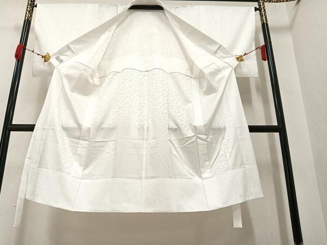 平和屋着物●洗える最高級着物　＜英＞はなぶさ謹製　長襦袢　無双仕立て　花唐草地紋　AAAW0019ph 平和屋着物○洗える最高級着物 ＜英＞はなぶさ謹製 長襦袢 無双仕立て