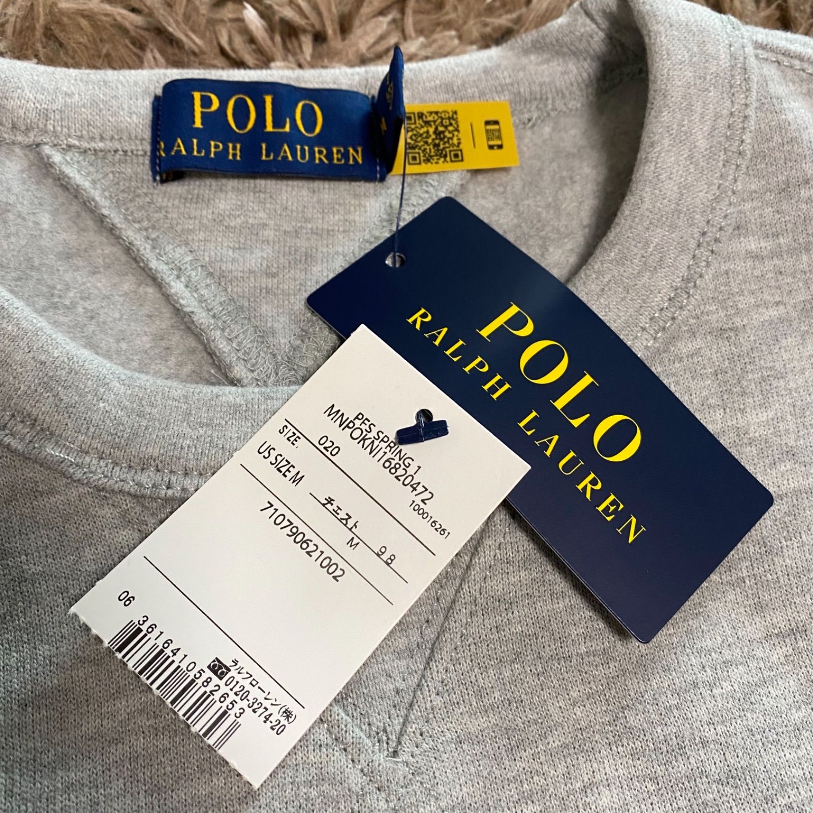 新品】POLO RALPH LAUREN ビックポニー刺繍スウェット グレー - メルカリ