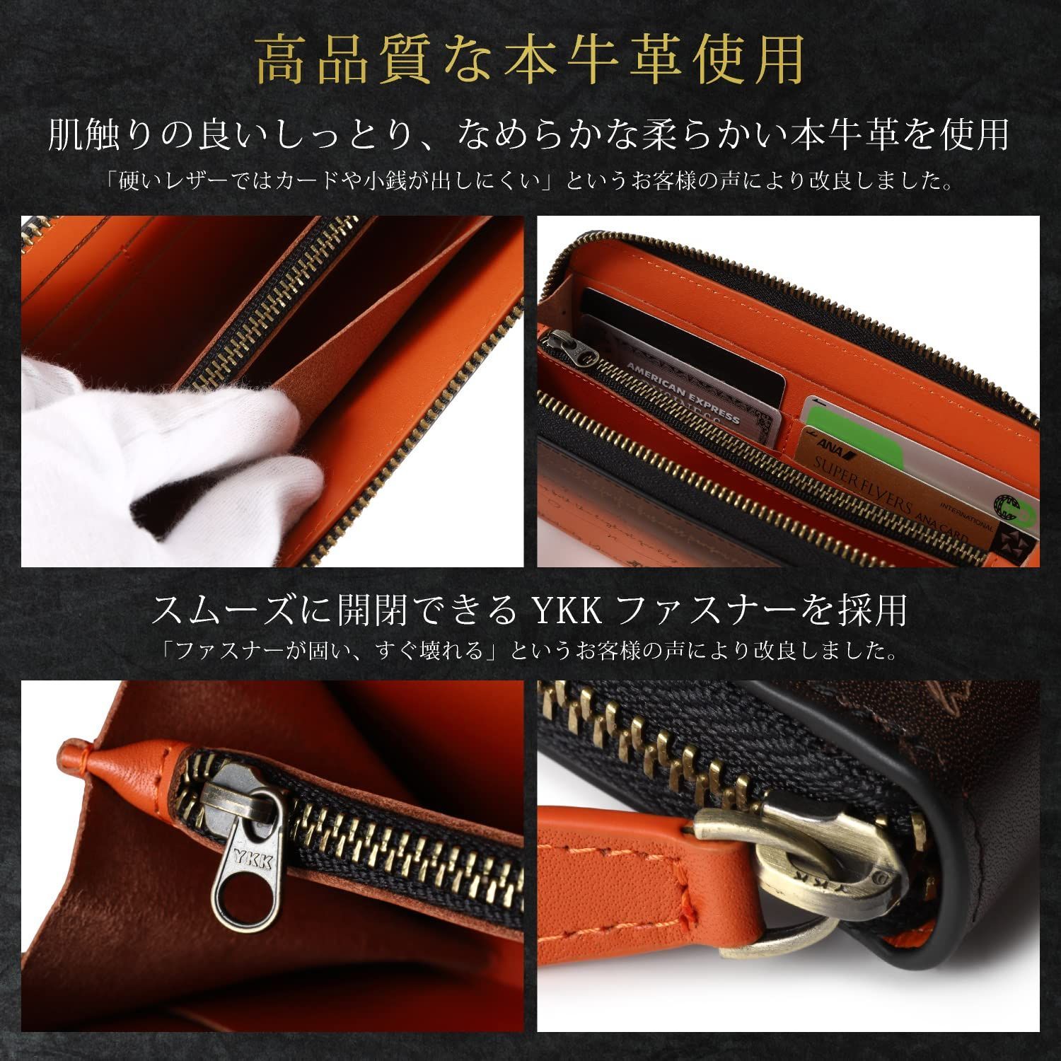 ベンチ 収納付 【色: Brown】mumyong 財布 メンズ 長財布 本革 レザー