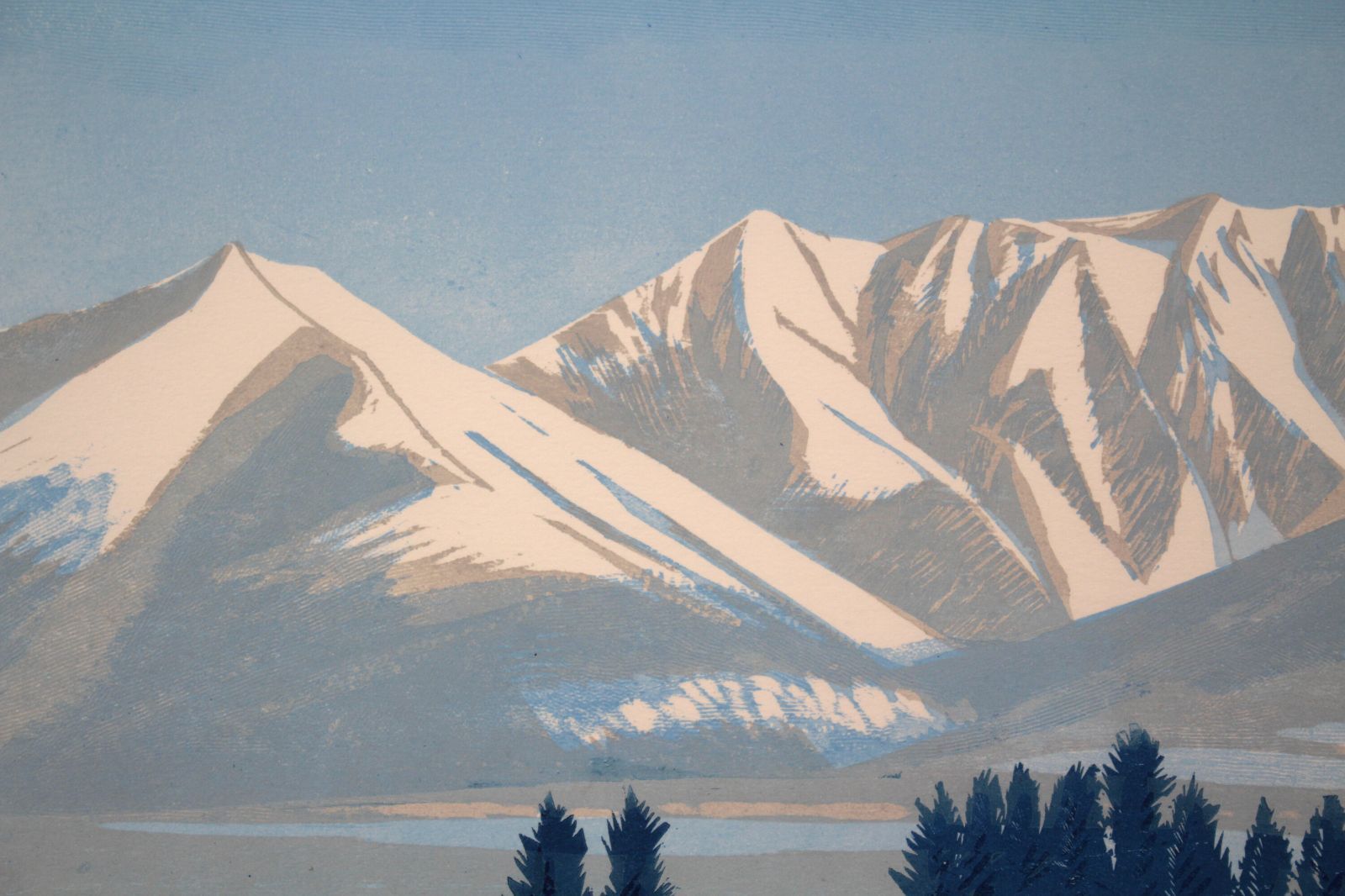 萩原常良『前富良野岳』木版画【真作保証】 絵画 - メルカリ 