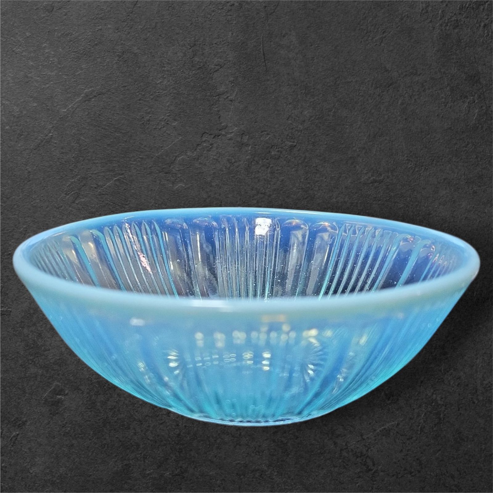 ウランガラス 大正～昭和初期 当時物 氷コップ 小鉢 ボウル レトロ アンティーク 古美術 骨董 コレクション Kj25 出西 3