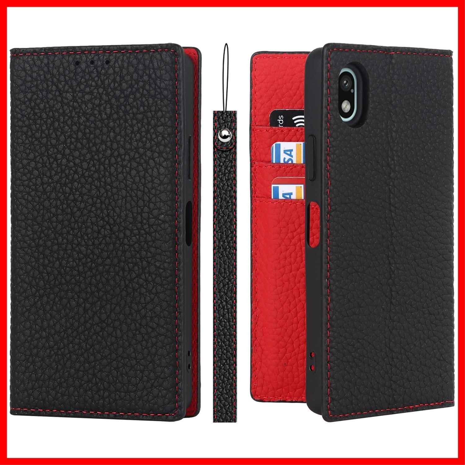 【特価商品】Ace3 so53c エクスペリア ソニー スマホケース 携帯カバー 手作り柔らかい 内蔵マグネット スタンド機能 ストラップ付 カード収納 AceIII Xperia ヘッドフォンケーブル Xperia Sony 財布型カバー 耐衝撃 本革レザー