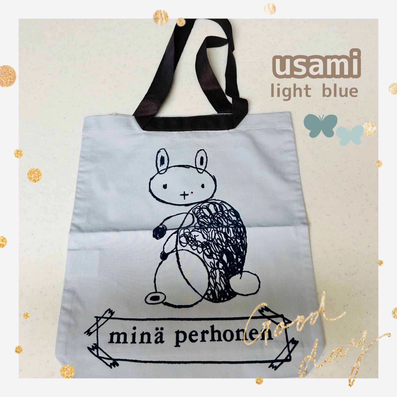 単品】ミナペルホネン フロッキープリント ワンマイル トートバッグ