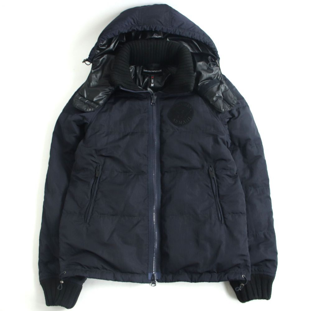 美品□黒タグ エンポリオアルマーニ Josh:Fashion Fit リバーシブル 中綿ジャケット/ブルゾン ダークネイビー×ブラック M 正規品 メンズ　t16-st10325-85tt 美品□黒タグ エンポリオアルマーニ Josh:Fashion Fit リバーシブル