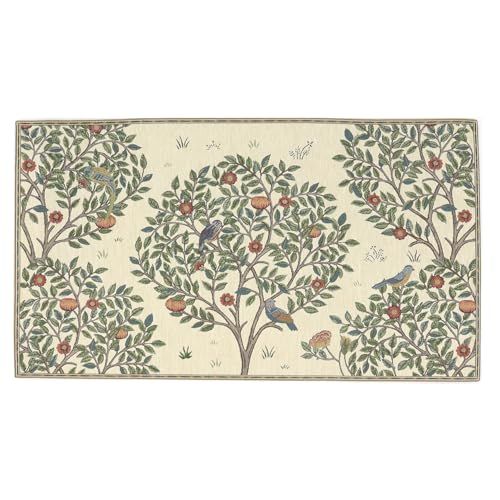 川島織物セルコン Morris Design studio モリスデザインスタジオ マット ケルムスコットツリー アイボリー 68X123cm FH1711A