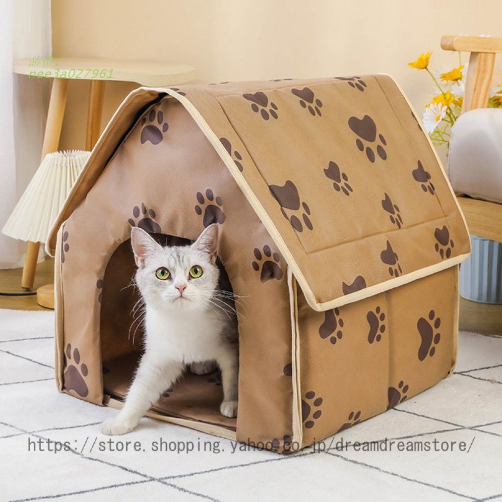 猫ハウス 猫小屋 屋外 犬小屋 防水 ペット 猫の家テント 猫用品 野良猫犬 折りたたみ式 暖かい 防寒 冬用 防風 キャットハウス  屋外キャビンシェルター 防水 - メルカリ